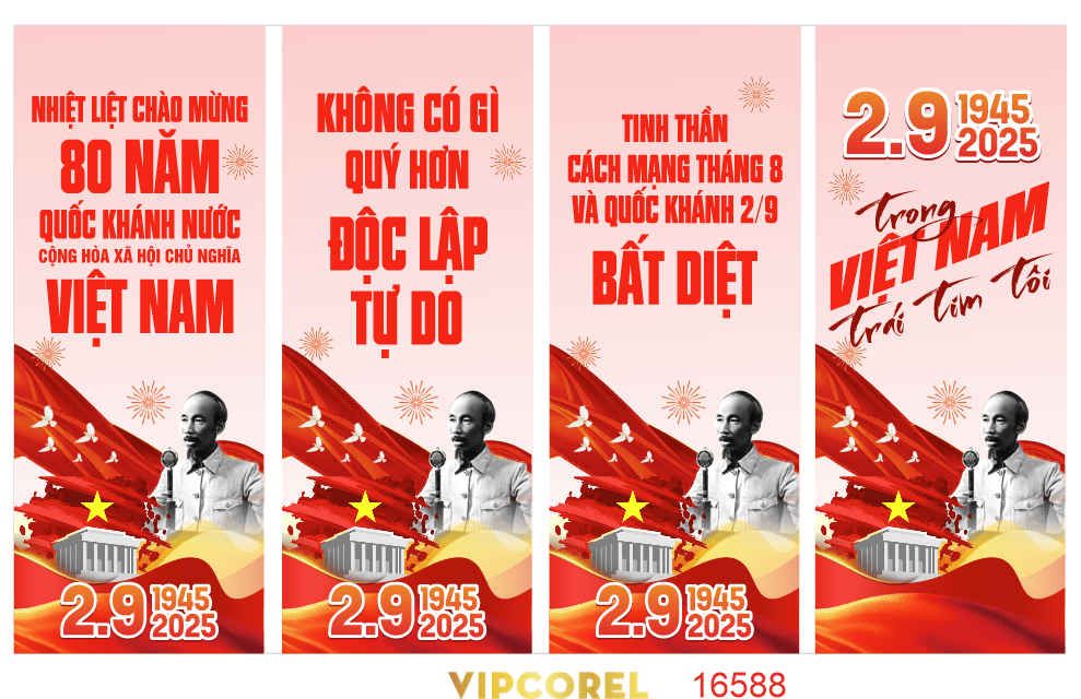Phướn thả nhiệt liệt chào mừng 80 năm Quốc Khánh