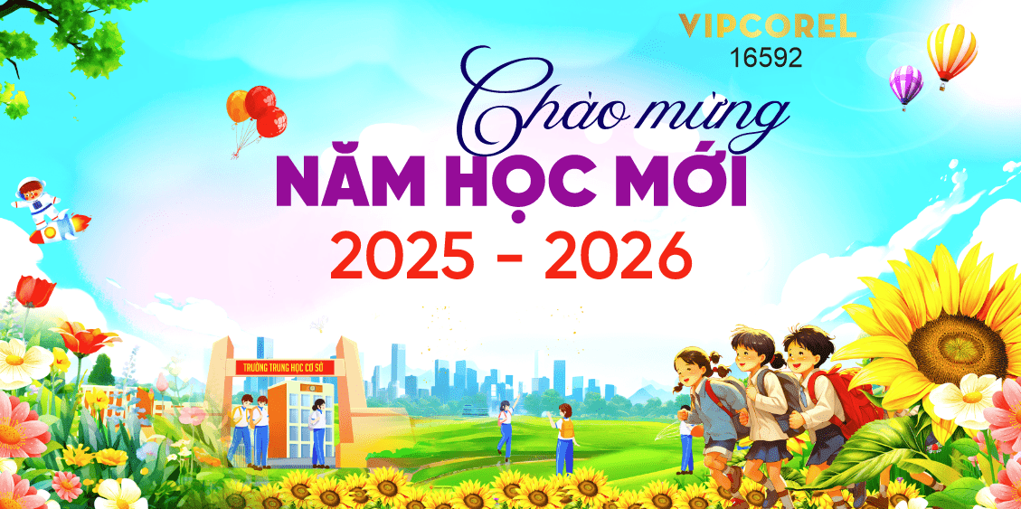 Market Chào mừng năm học mới 2025 #38 file corel