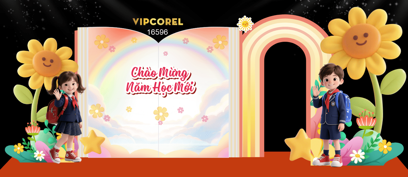 Market Chào mừng năm học mới 2025 #42 file corel