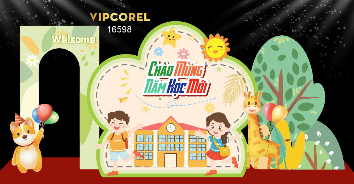 Market Chào mừng năm học mới 2025 #44 file corel
