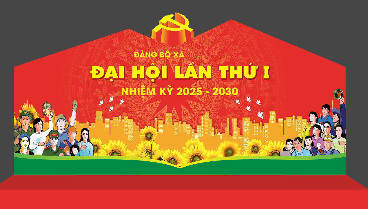 Backdrop Đại Hội lần thứ I nhiệm kỳ 2025 – 2030