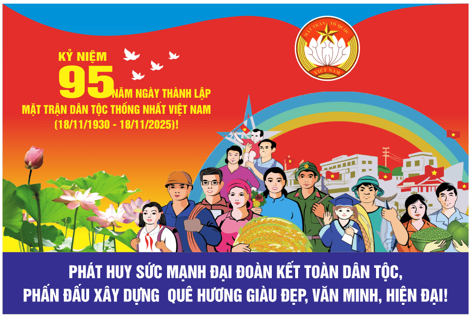 Pano kỷ niệm 95 năm ngày Mặt Trận Dân Tộc #2