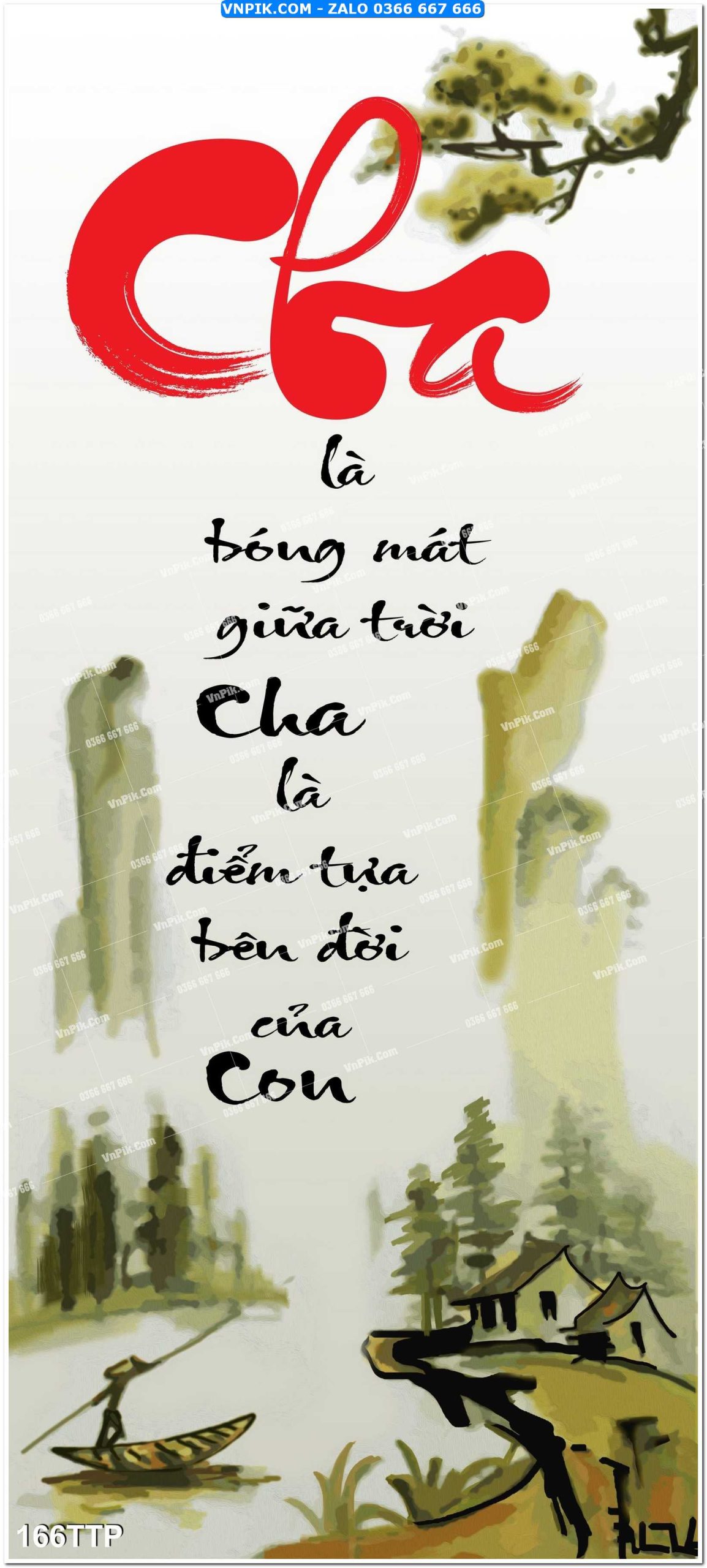 Tranh chữ thư pháp nghệ thuật 166TTP