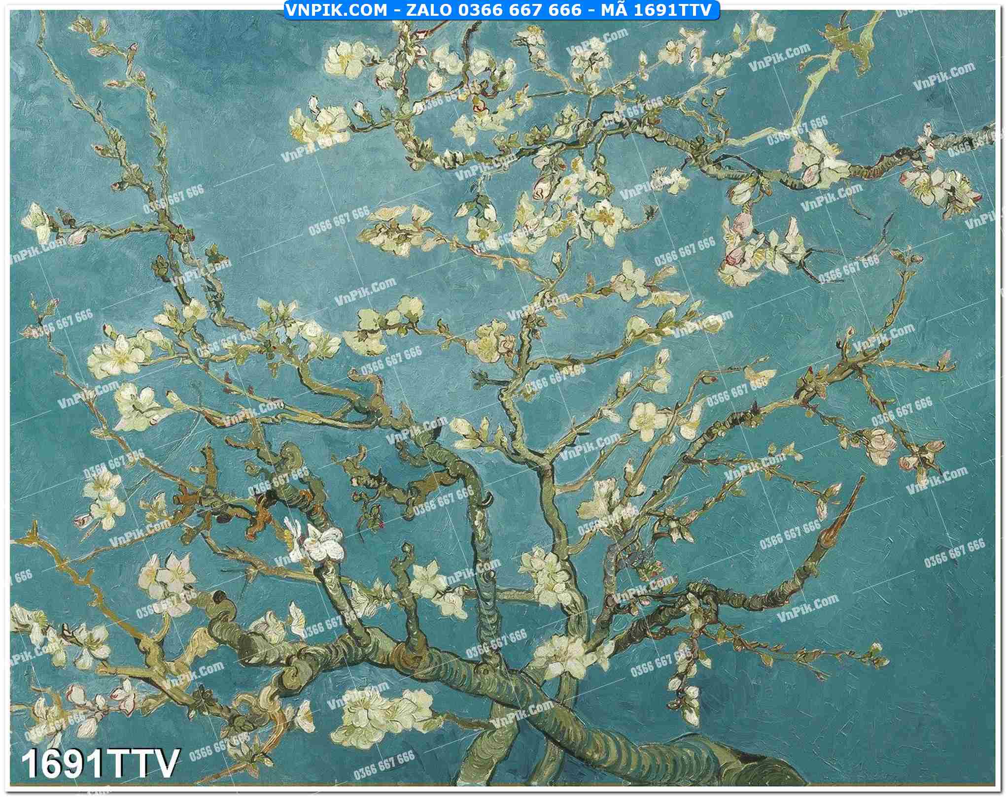 Tranh sơn dầu tĩnh vật hoa quả mã file 1691TTV