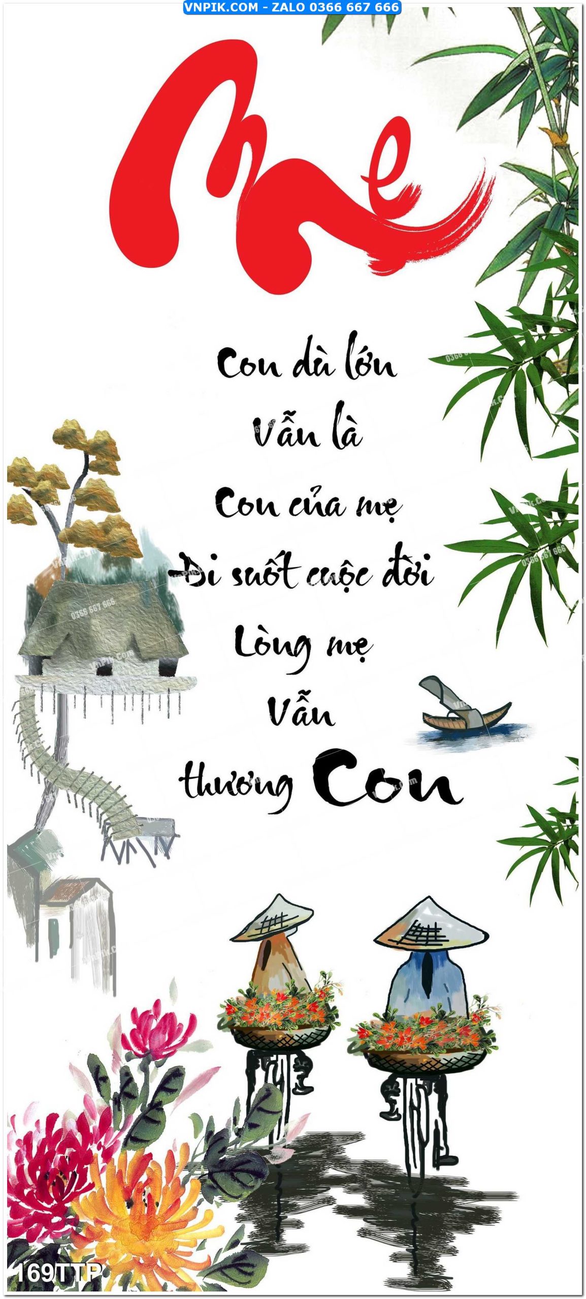 Tranh chữ thư pháp nghệ thuật 169TTP