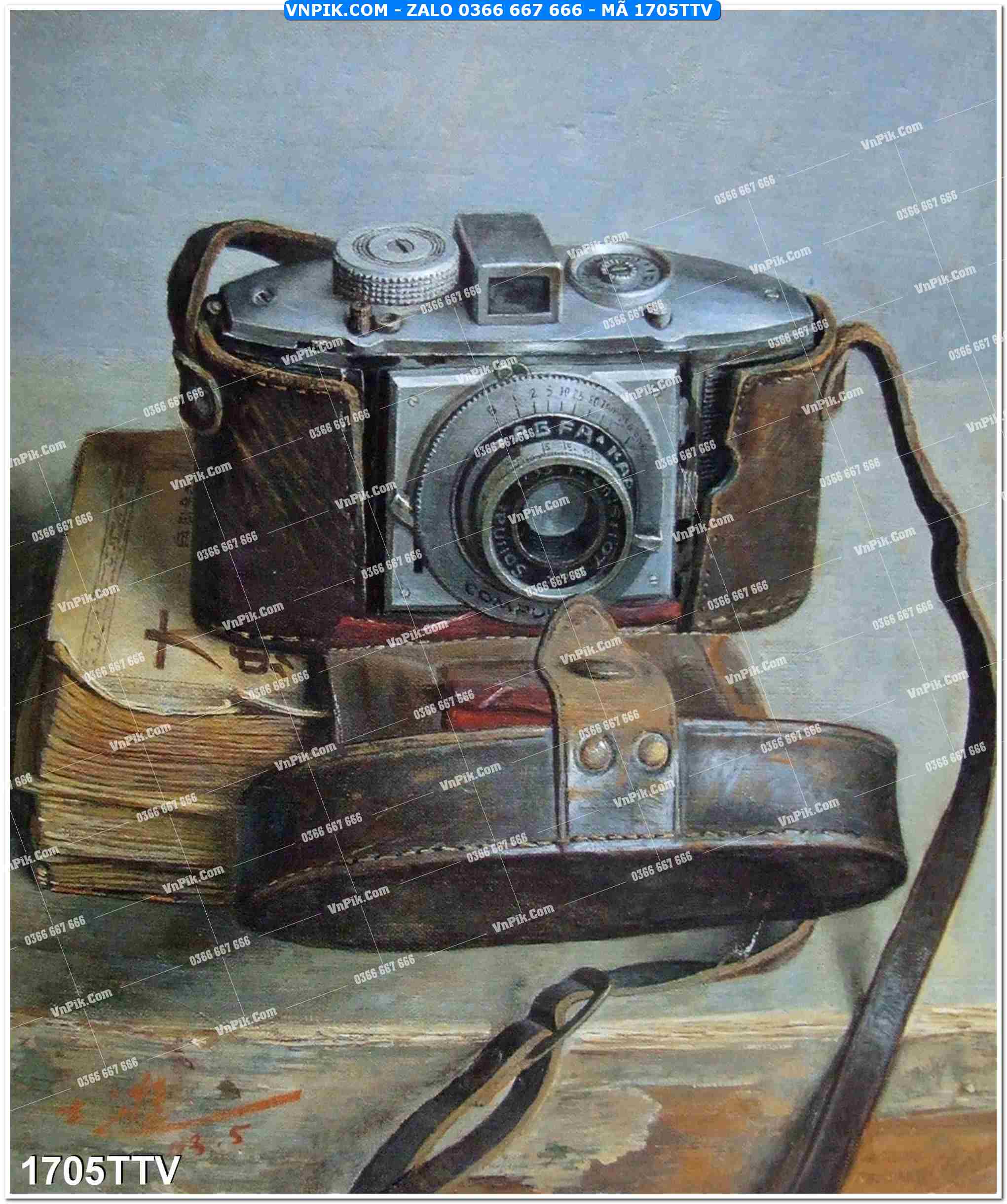 Tranh sơn dầu tĩnh vật hoa quả mã file 1705TTV