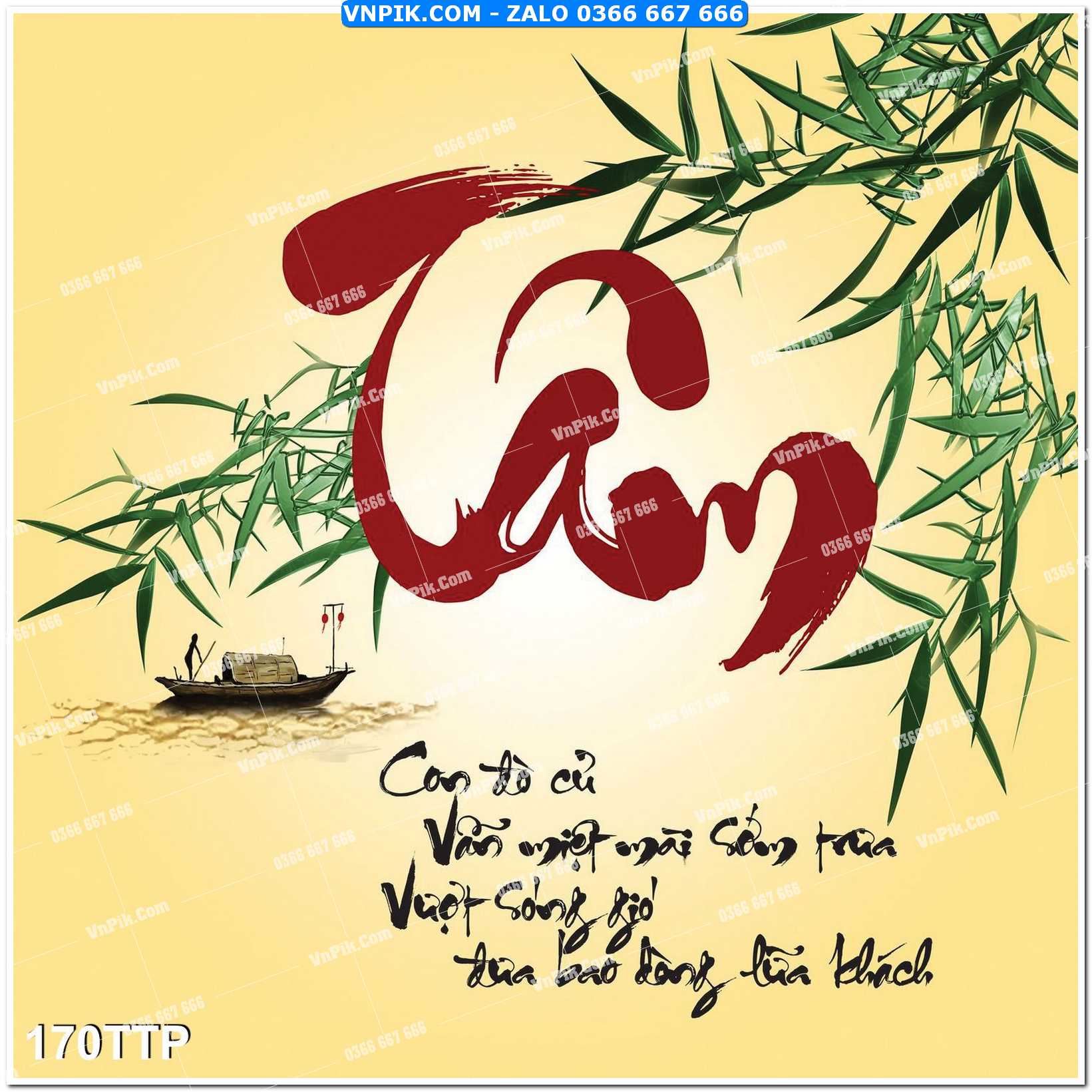 Tranh chữ thư pháp nghệ thuật 170TTP