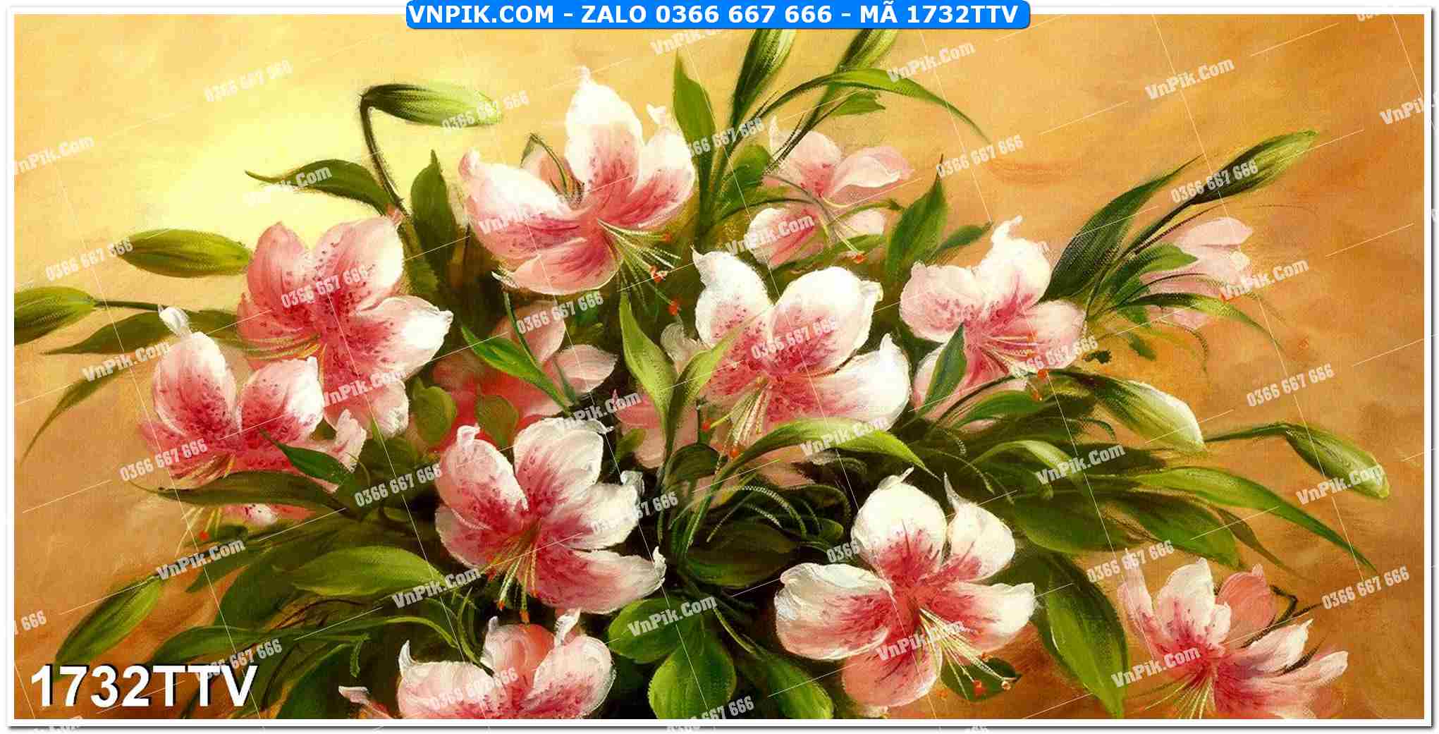 Tranh sơn dầu tĩnh vật hoa quả mã file 1732TTV