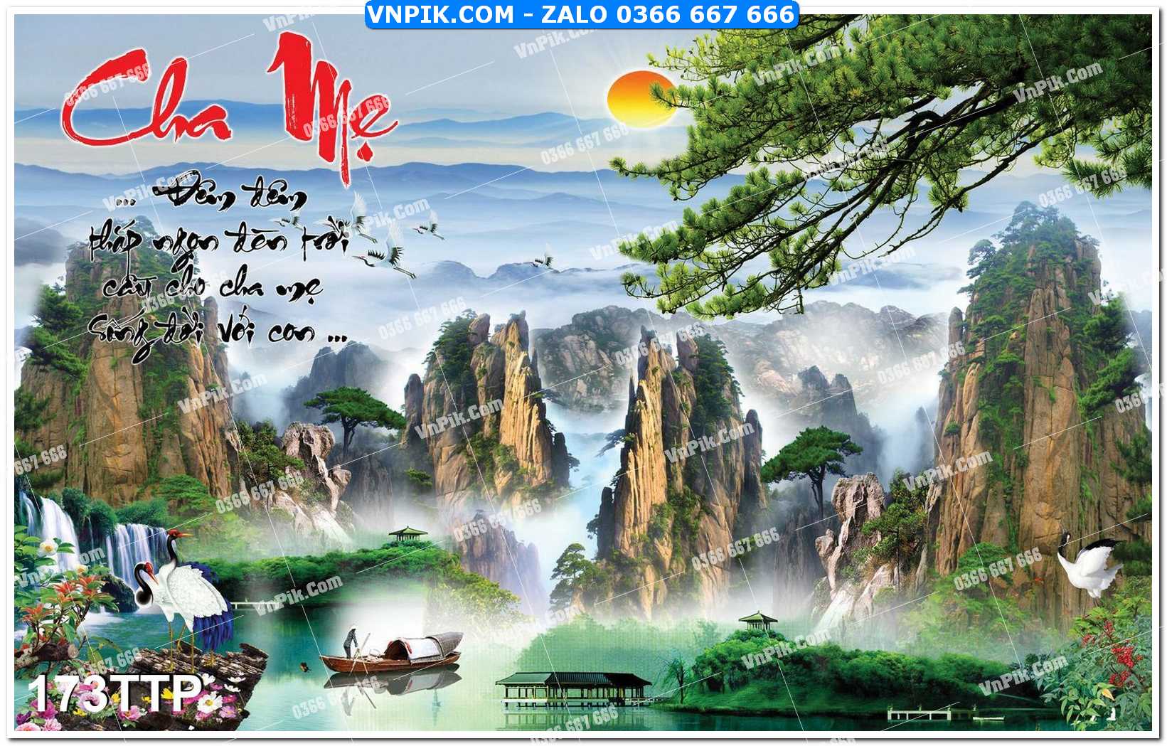 Tranh chữ thư pháp nghệ thuật 173TTP