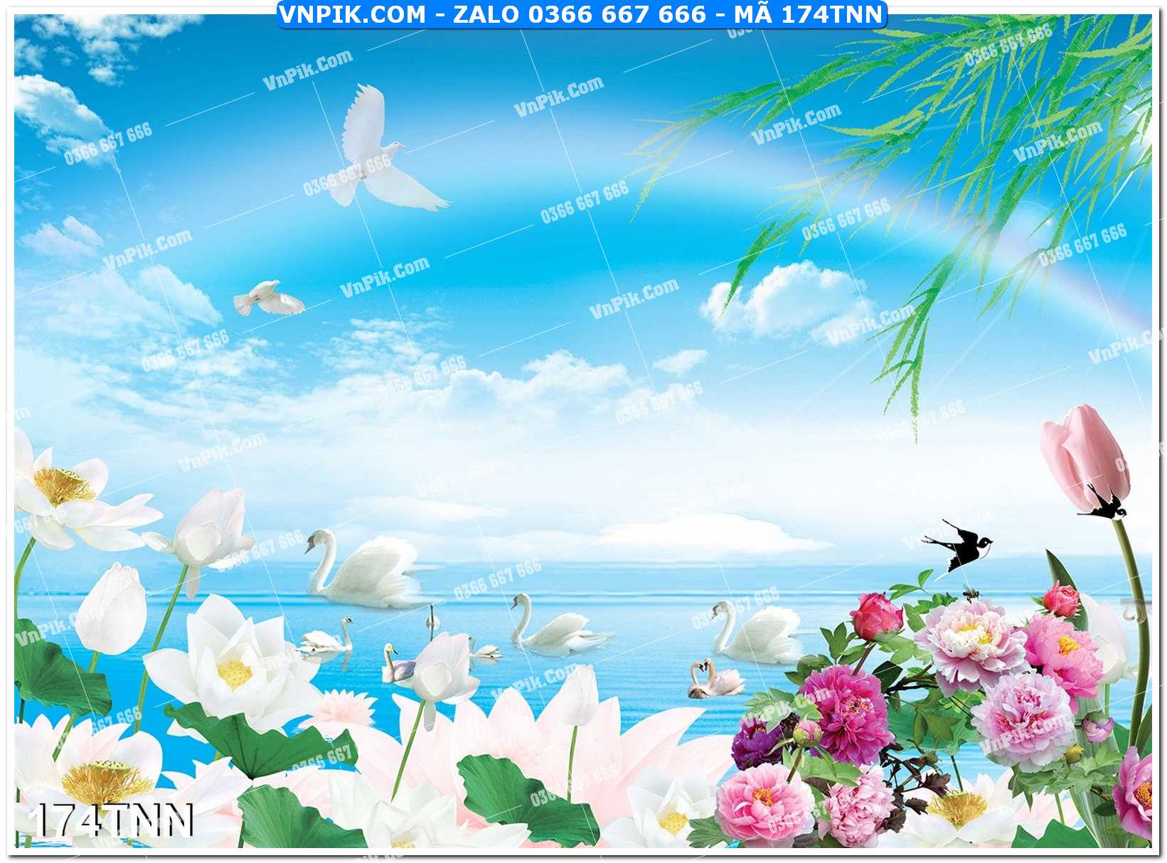 Tranh phong cảnh thiên nhiên mã file 174TNN