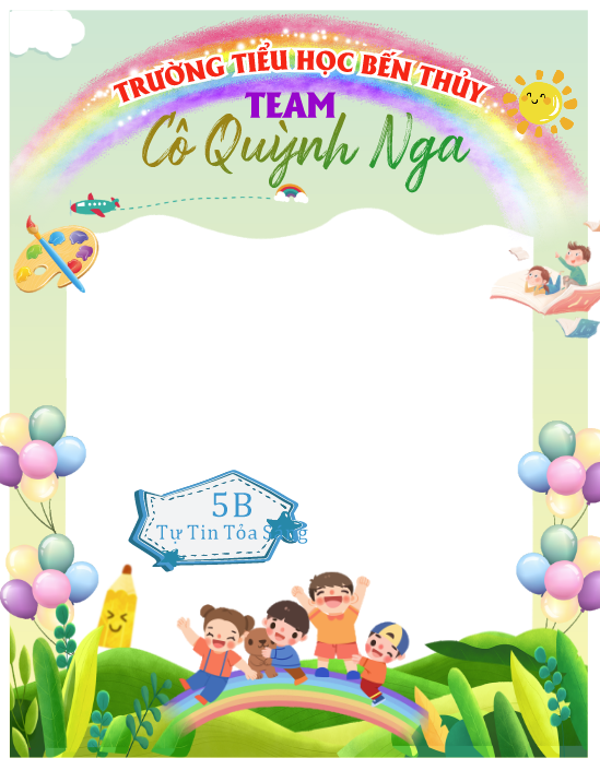 Bảng check in chụp ảnh Team cô Quỳnh Nga