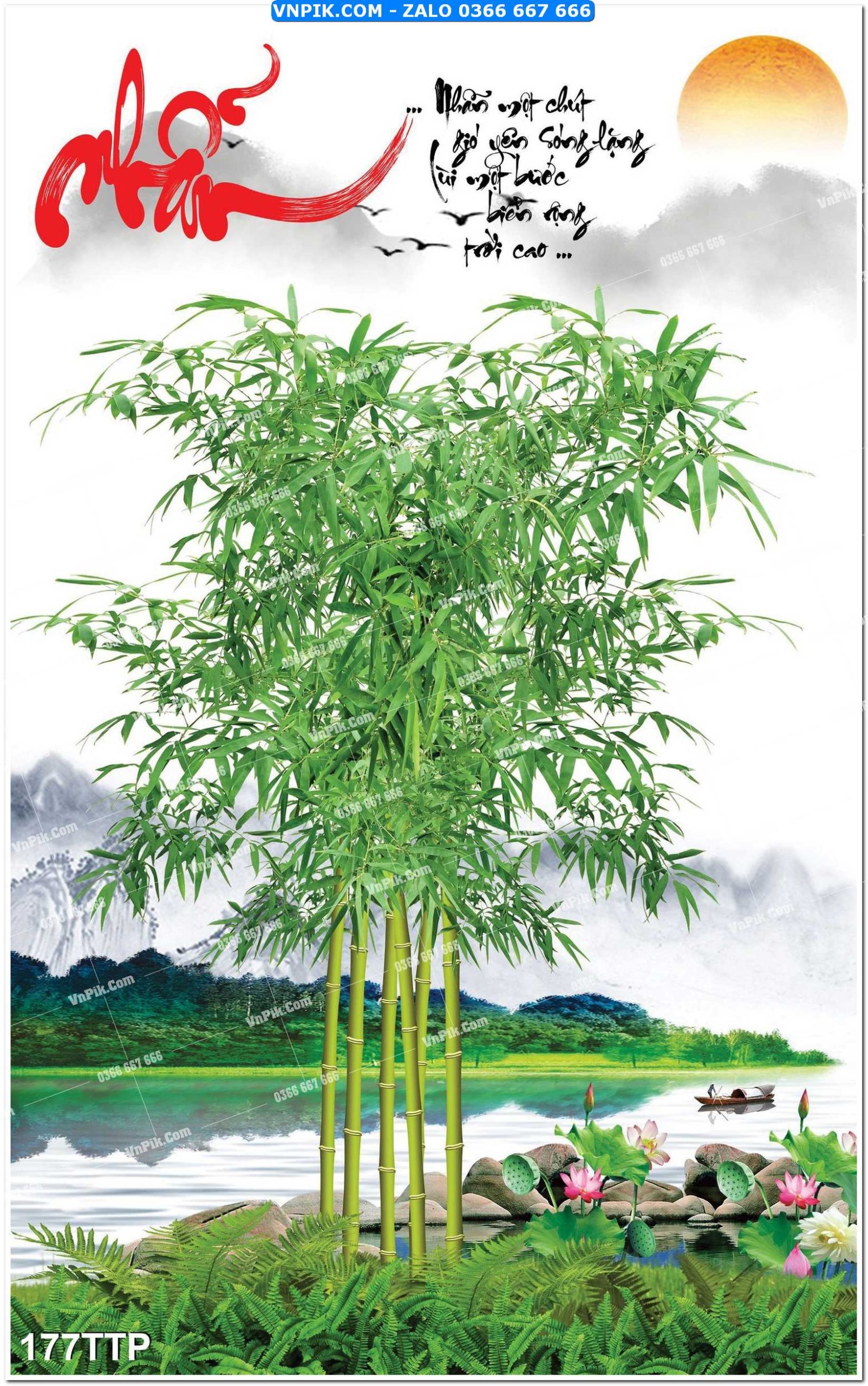 Tranh chữ thư pháp nghệ thuật 177TTP
