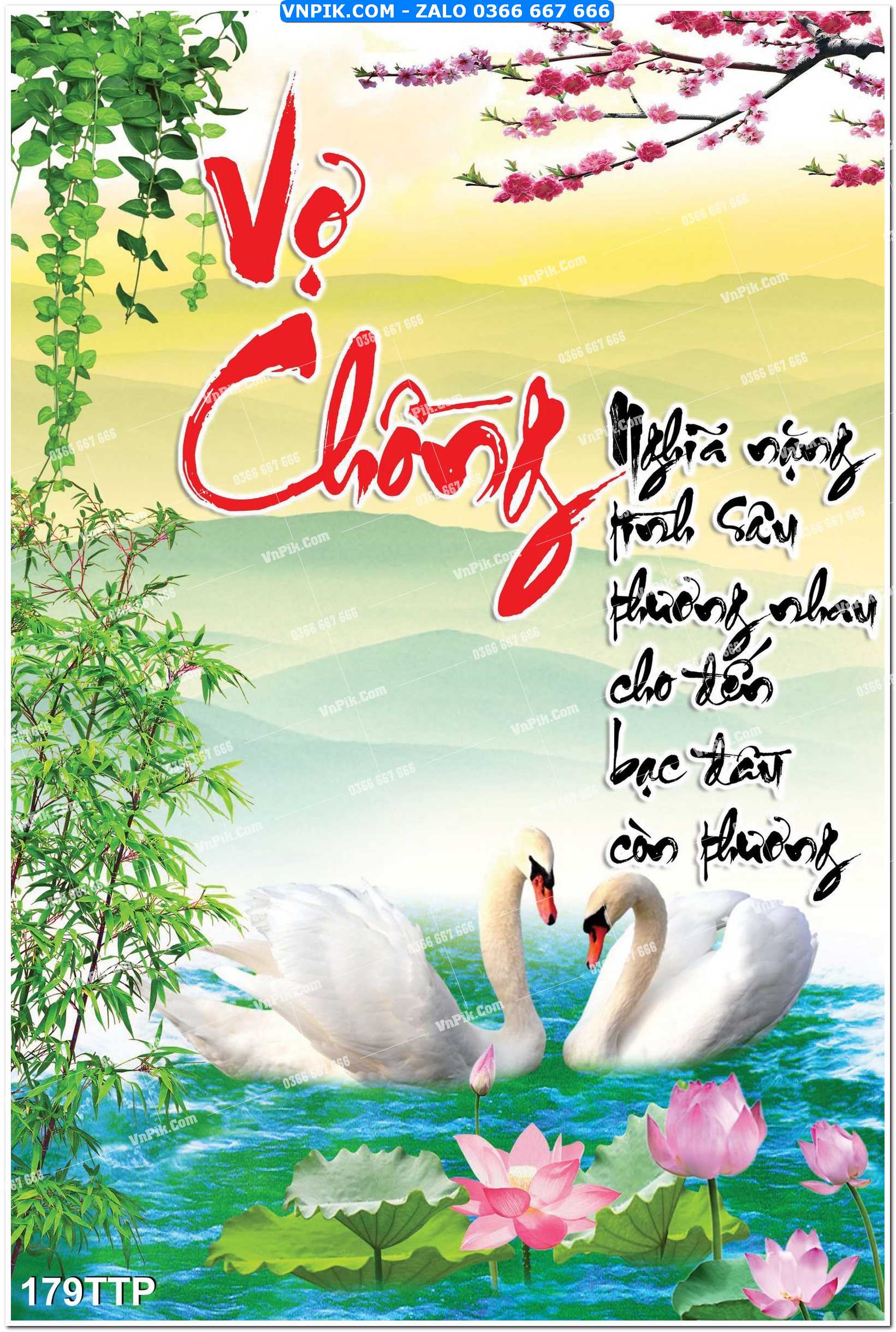 Tranh chữ thư pháp nghệ thuật 179TTP