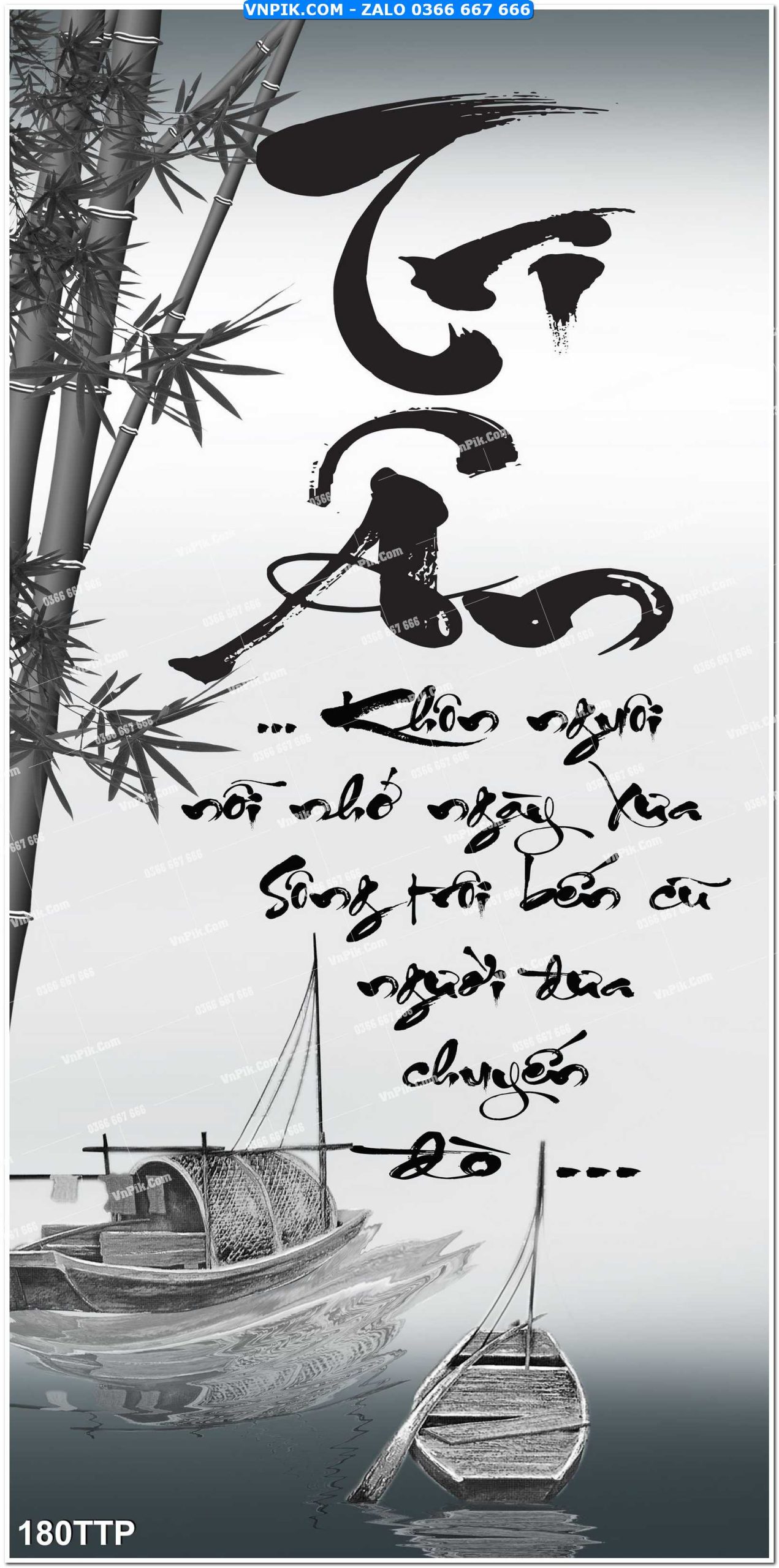 Tranh chữ thư pháp nghệ thuật 180TTP