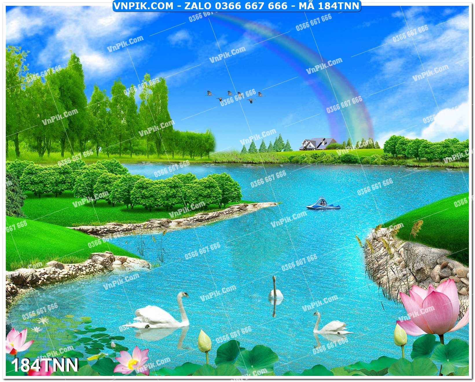 Tranh phong cảnh thiên nhiên mã file 184TNN