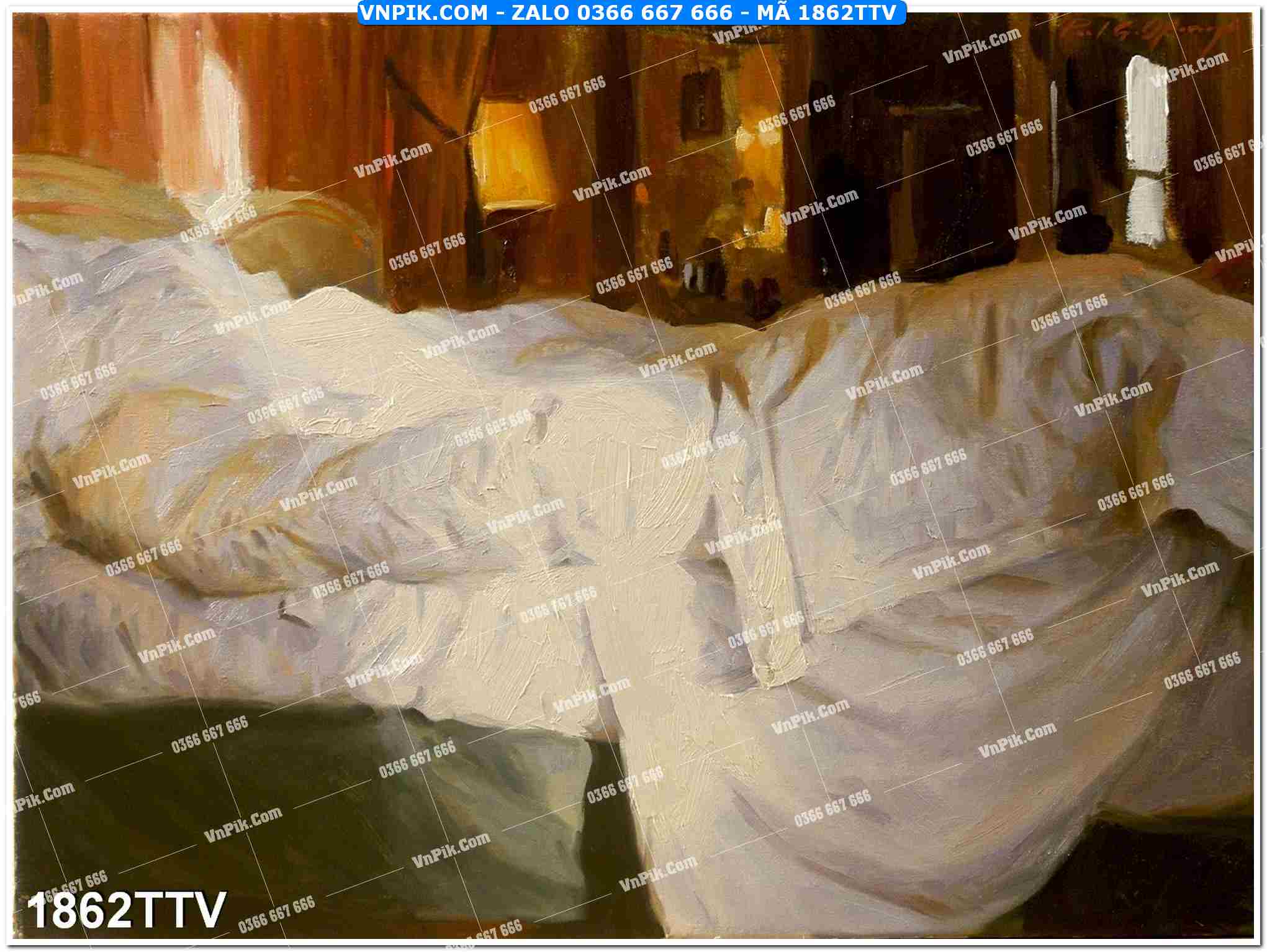 Tranh sơn dầu tĩnh vật hoa quả mã file 1862TTV