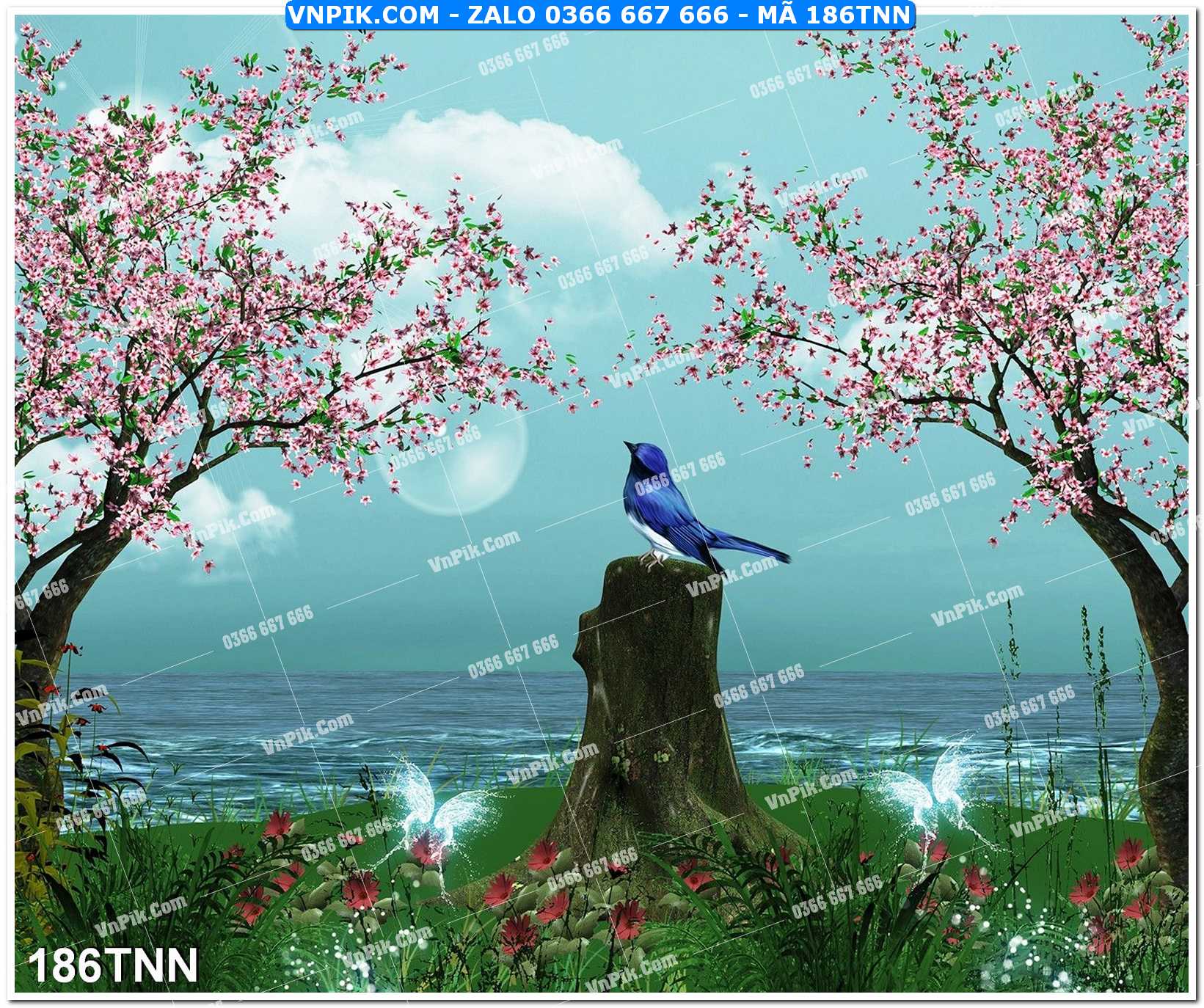 Tranh phong cảnh thiên nhiên mã file 186TNN