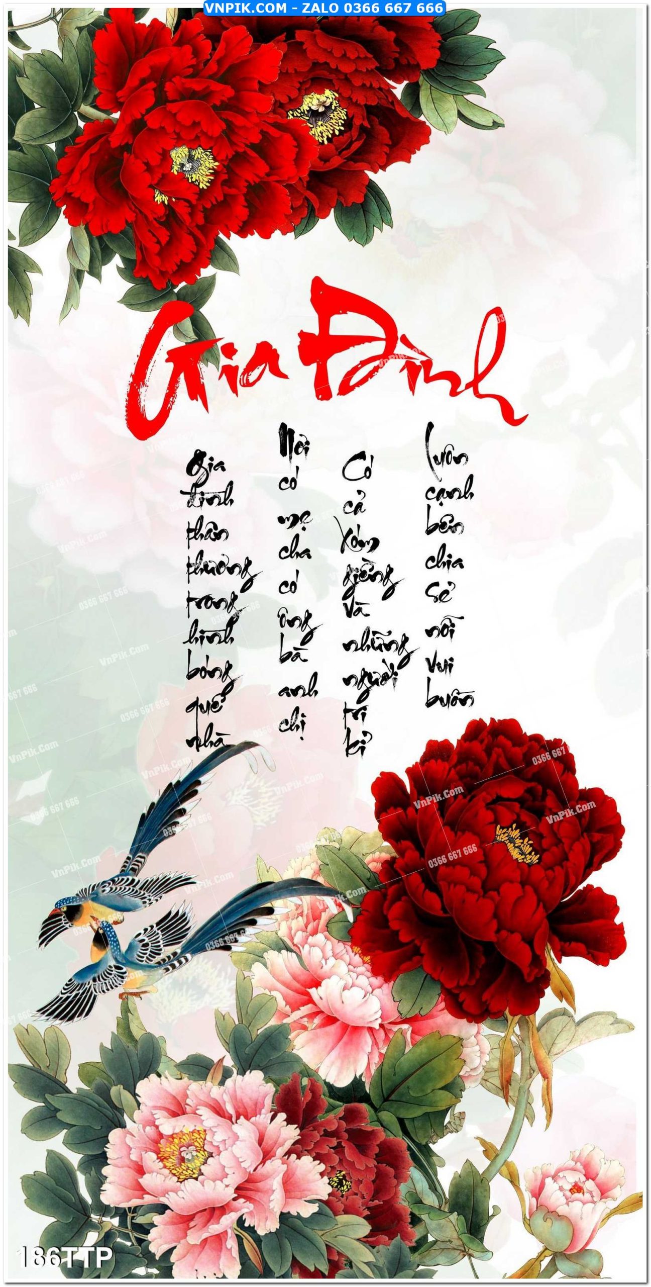 Tranh chữ thư pháp nghệ thuật 186TTP