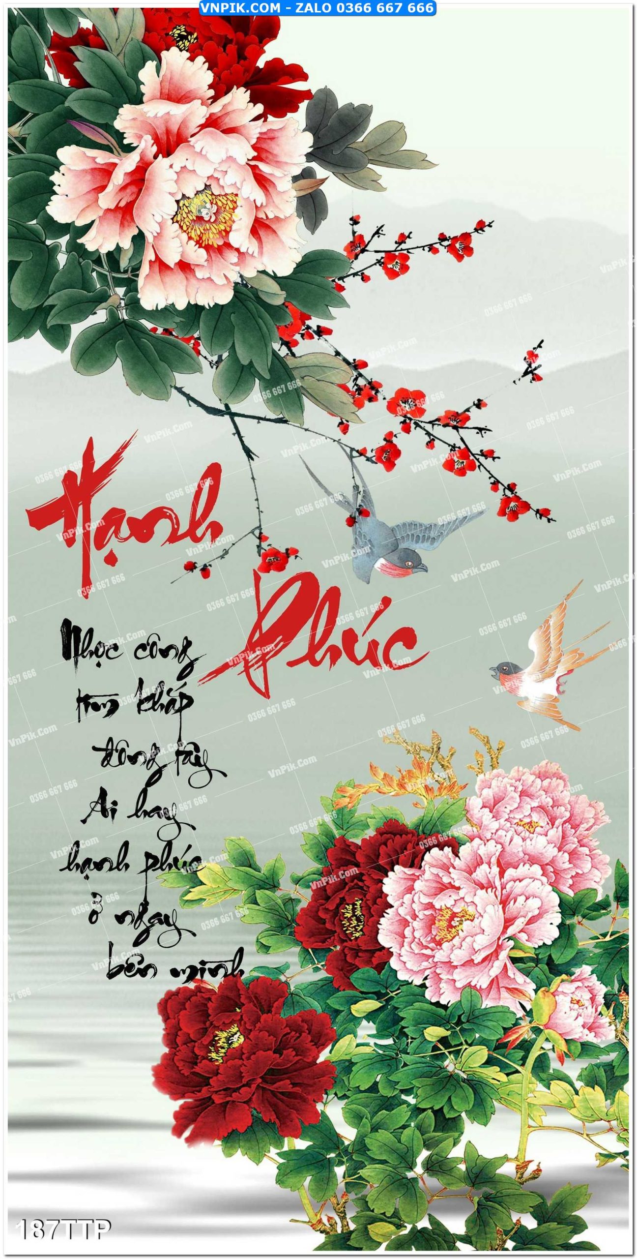 Tranh chữ thư pháp nghệ thuật 187TTP