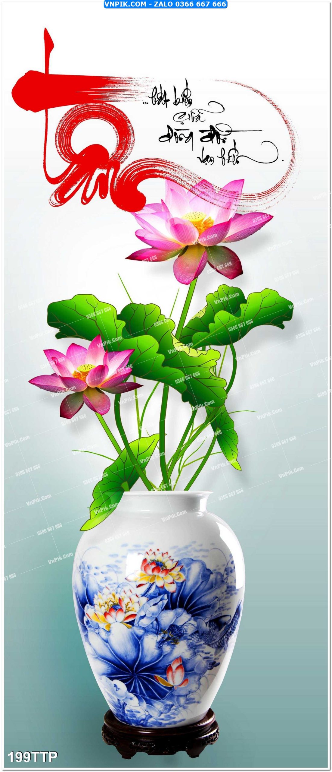 Tranh chữ thư pháp nghệ thuật 199TTP