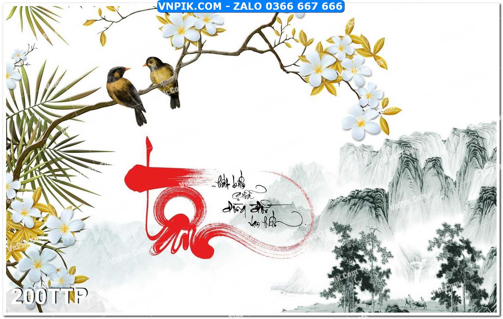 Tranh chữ thư pháp nghệ thuật 200TTP