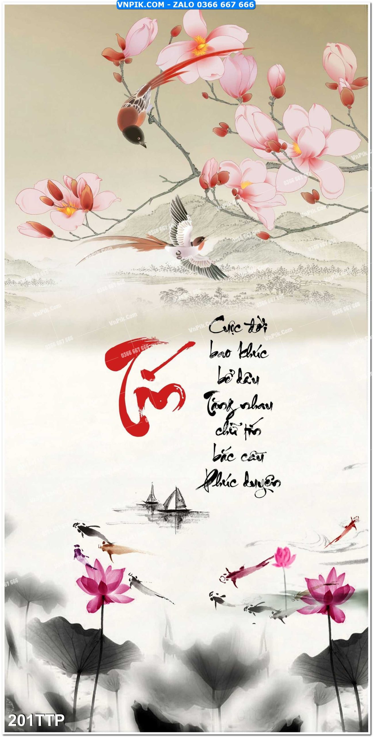 Tranh chữ thư pháp nghệ thuật 201TTP