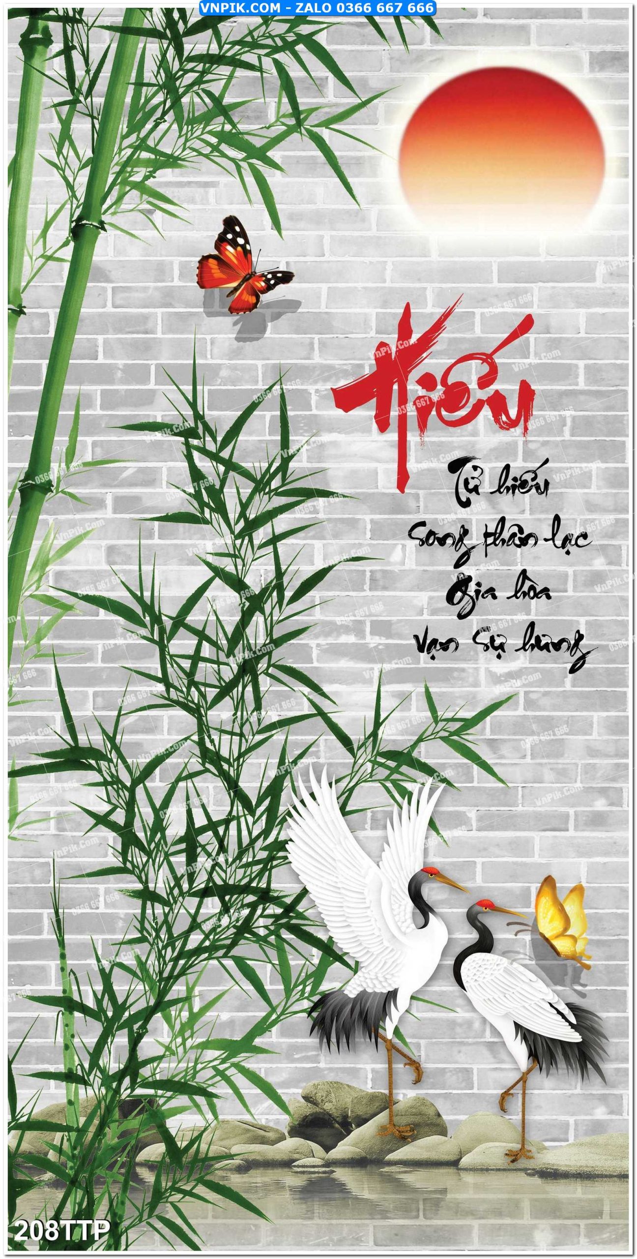 Tranh chữ thư pháp nghệ thuật 208TTP