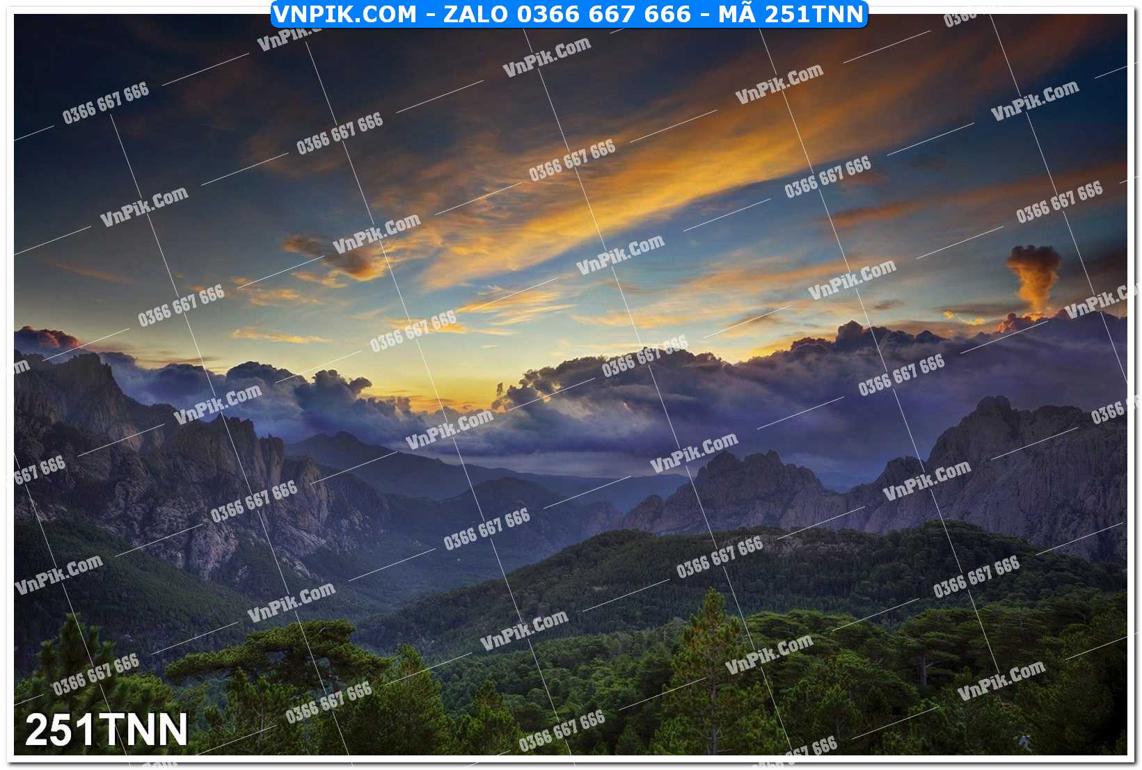 Tranh phong cảnh thiên nhiên mã file 251TNN