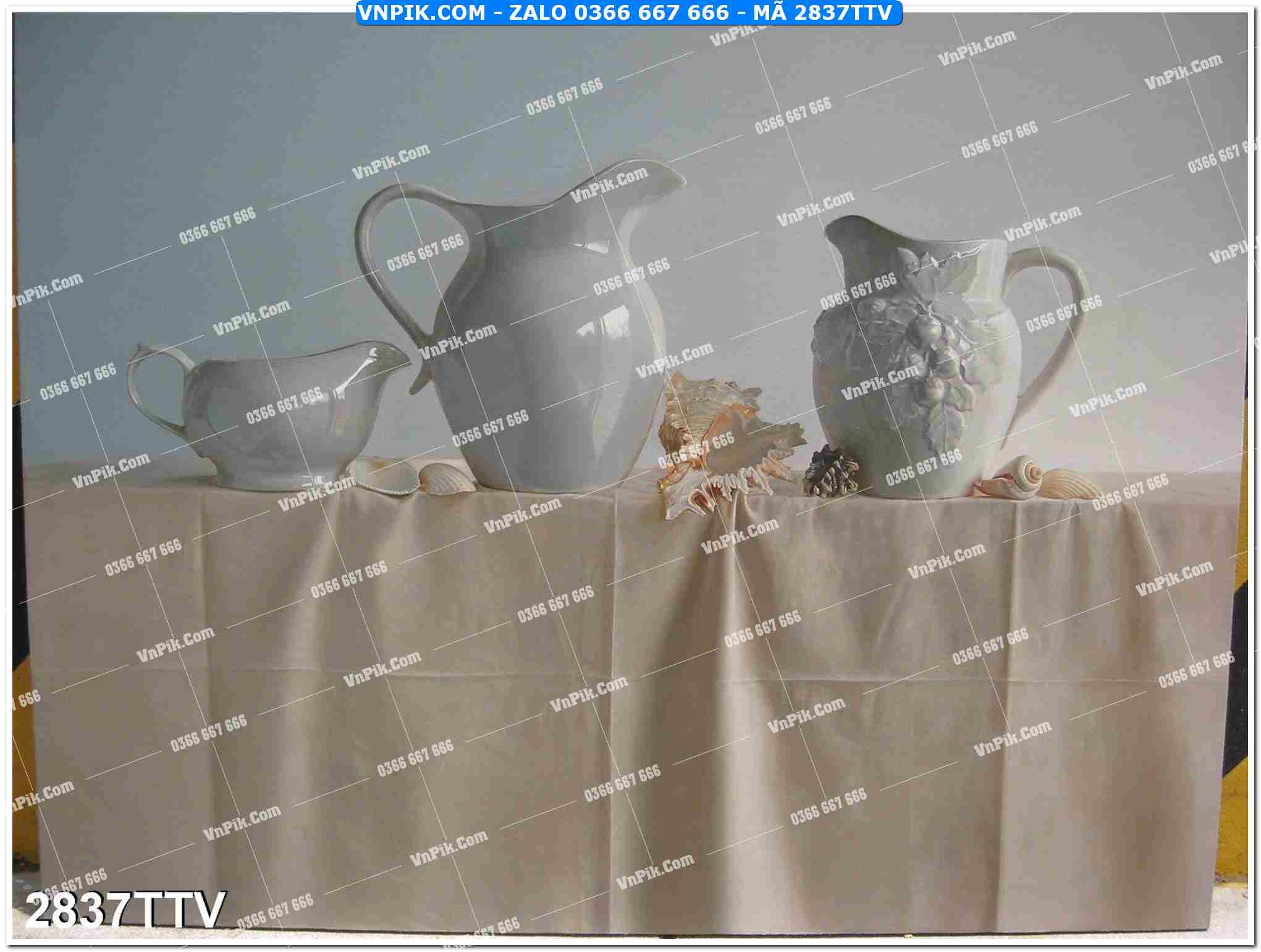 Tranh sơn dầu tĩnh vật hoa quả mã file 2837TTV
