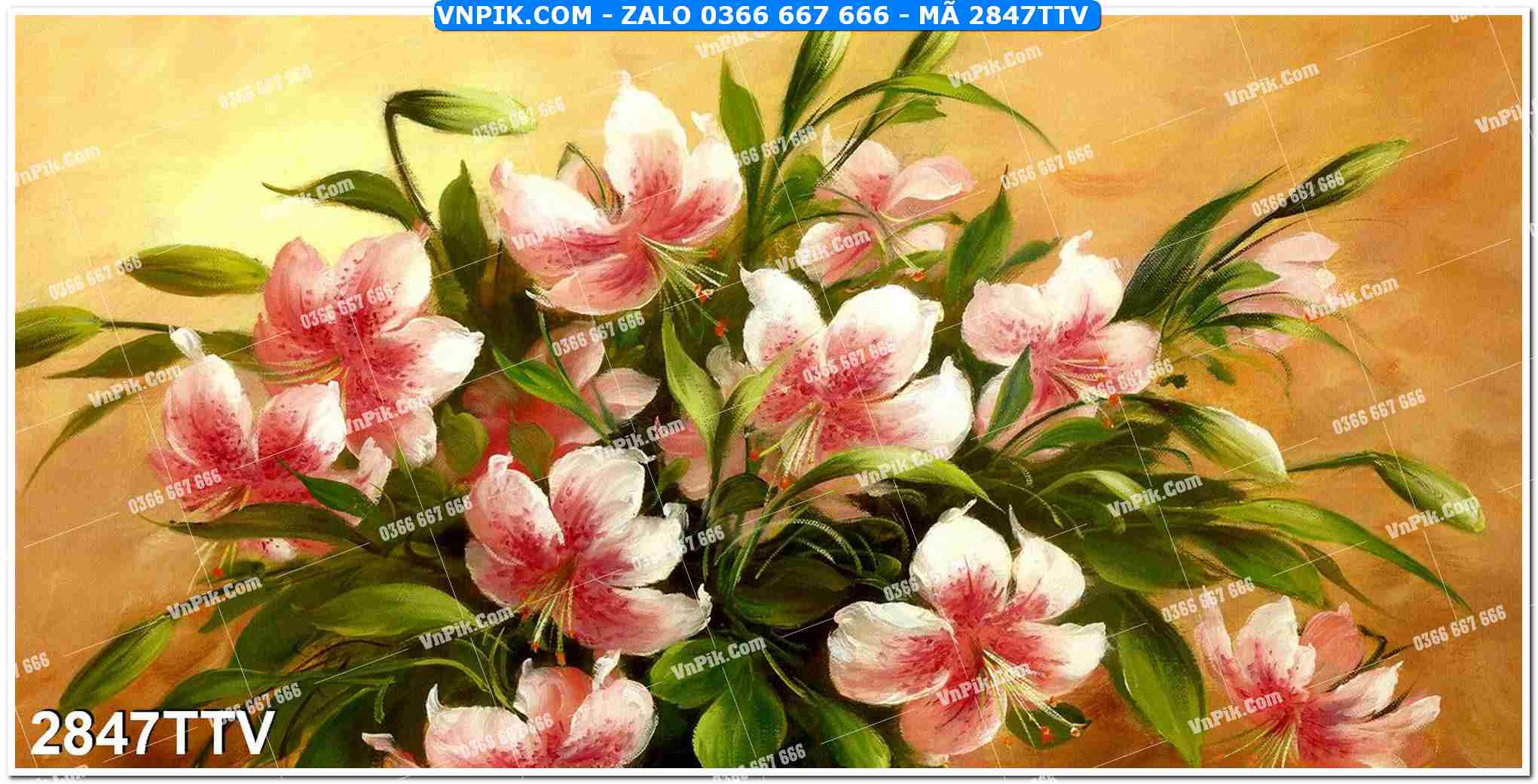Tranh sơn dầu tĩnh vật hoa quả mã file 2847TTV