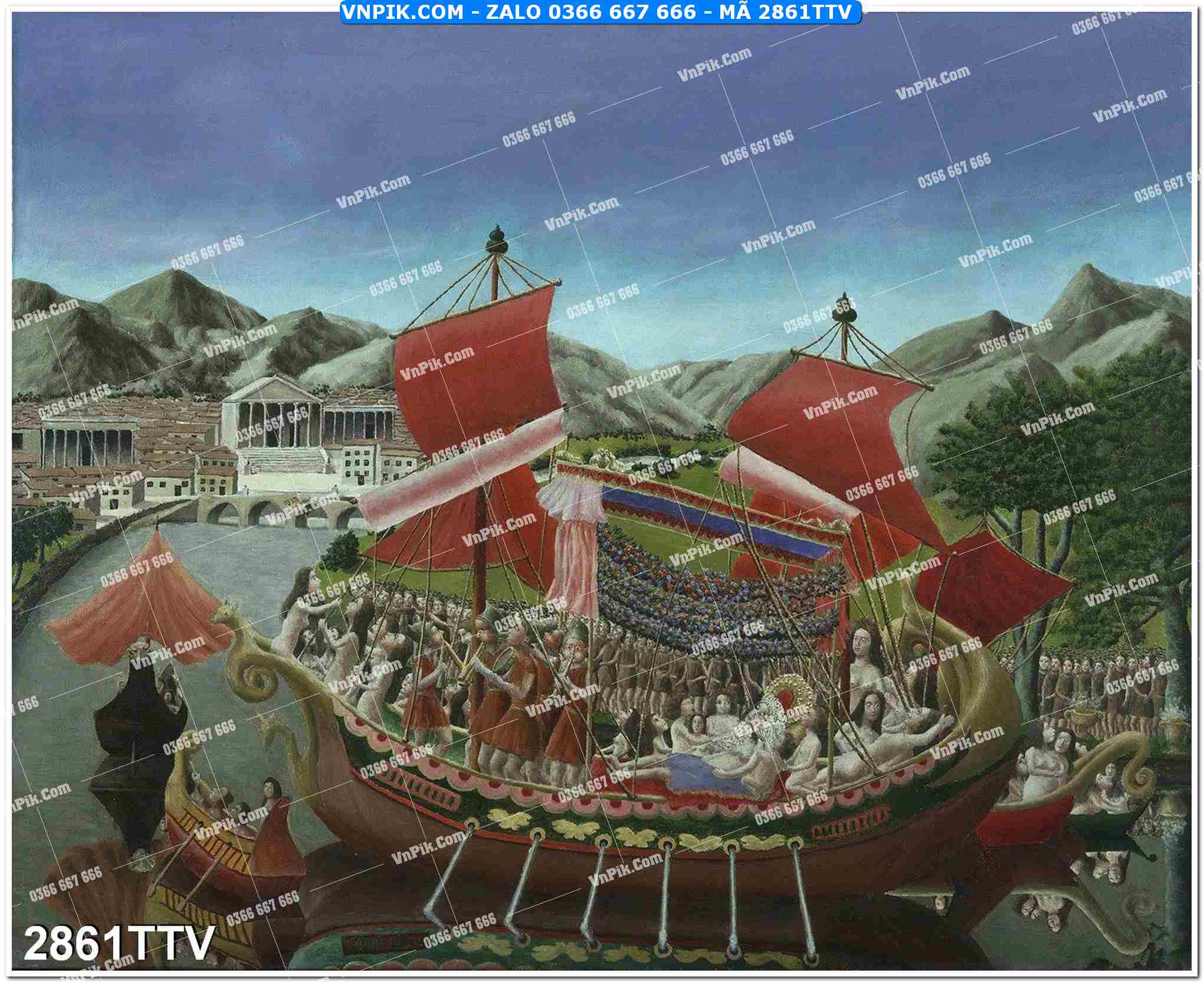 Tranh sơn dầu tĩnh vật hoa quả mã file 2861TTV