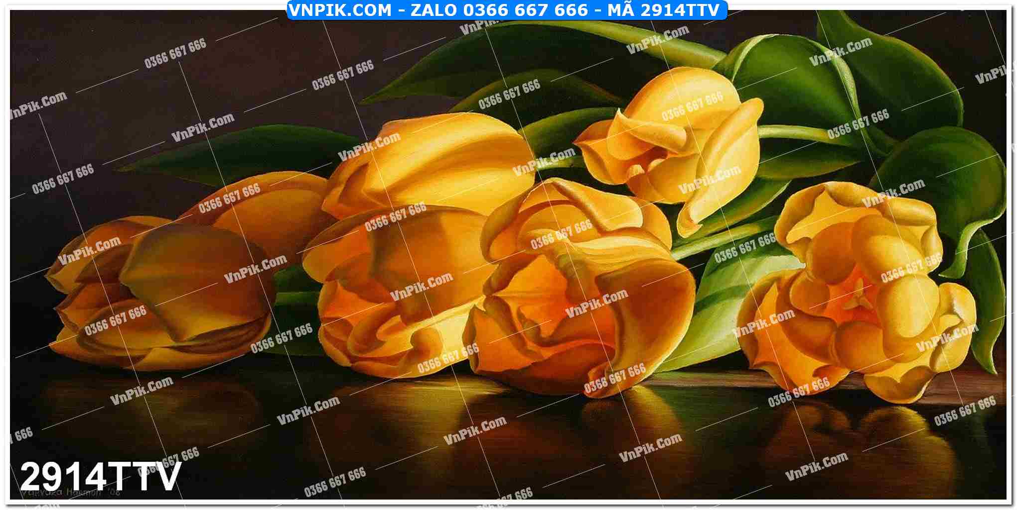 Tranh sơn dầu tĩnh vật hoa quả mã file 2914TTV