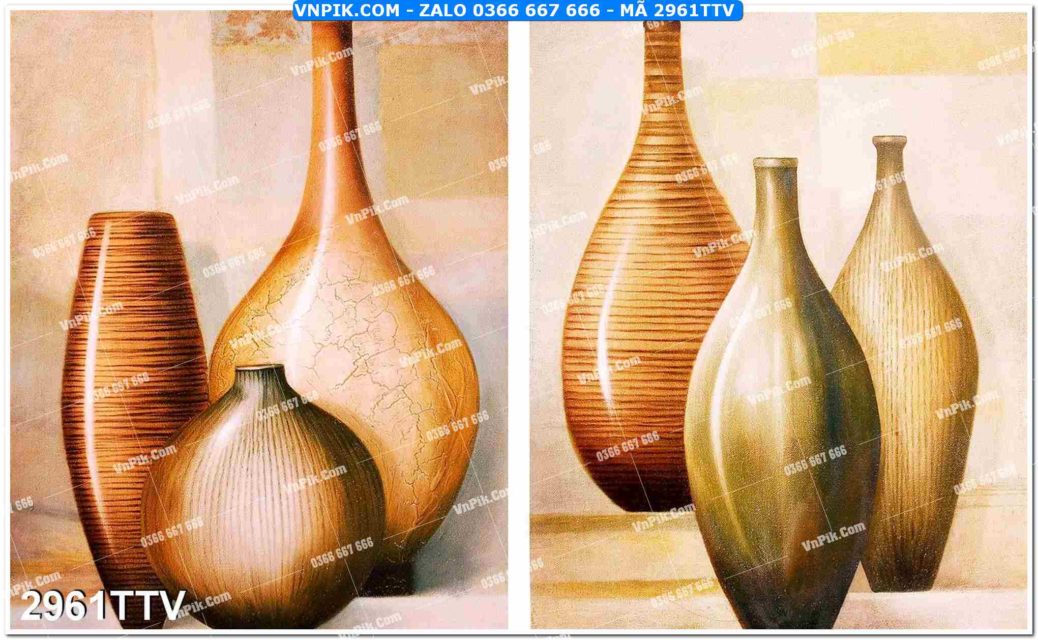 Tranh sơn dầu tĩnh vật hoa quả mã file 2961TTV