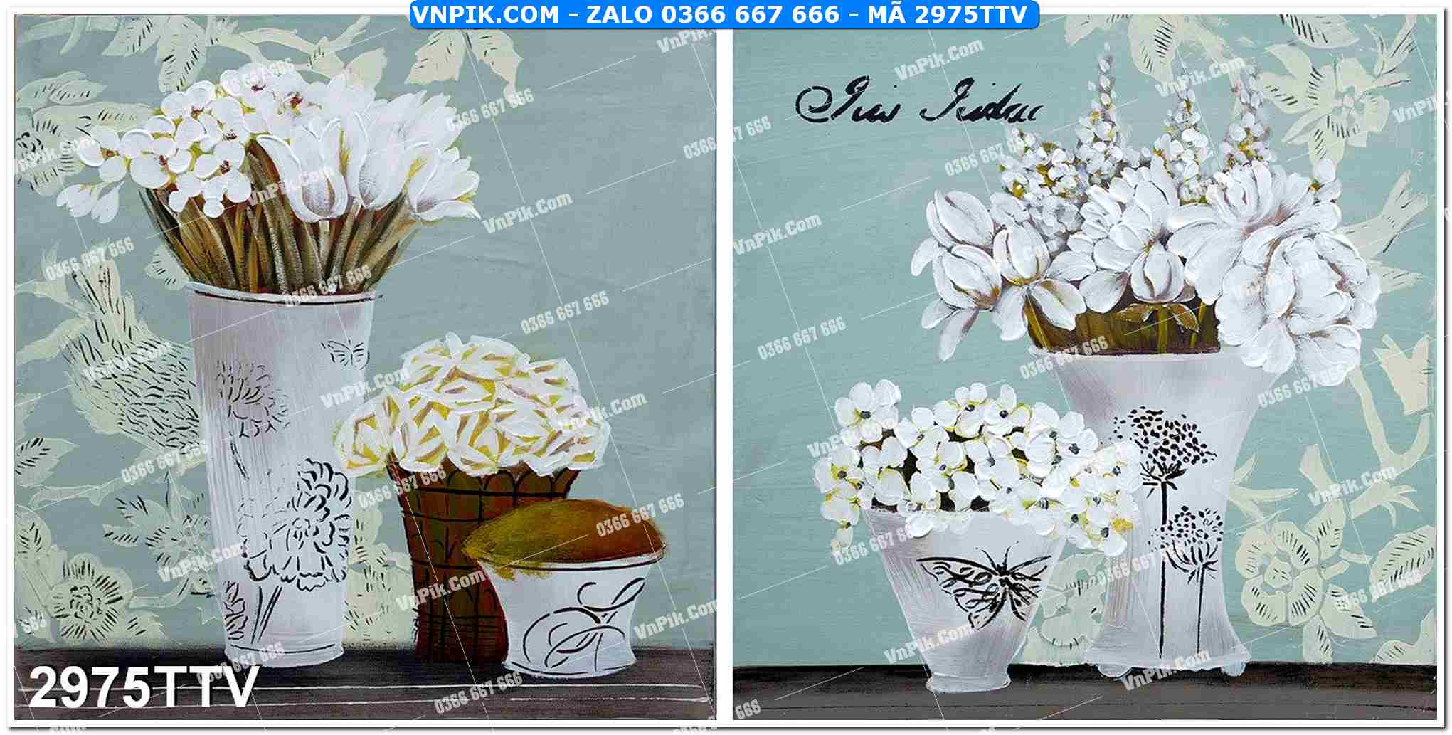 Tranh sơn dầu tĩnh vật hoa quả mã file 2975TTV