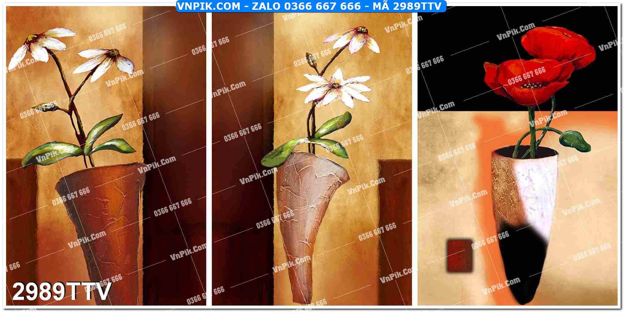 Tranh sơn dầu tĩnh vật hoa quả mã file 2989TTV