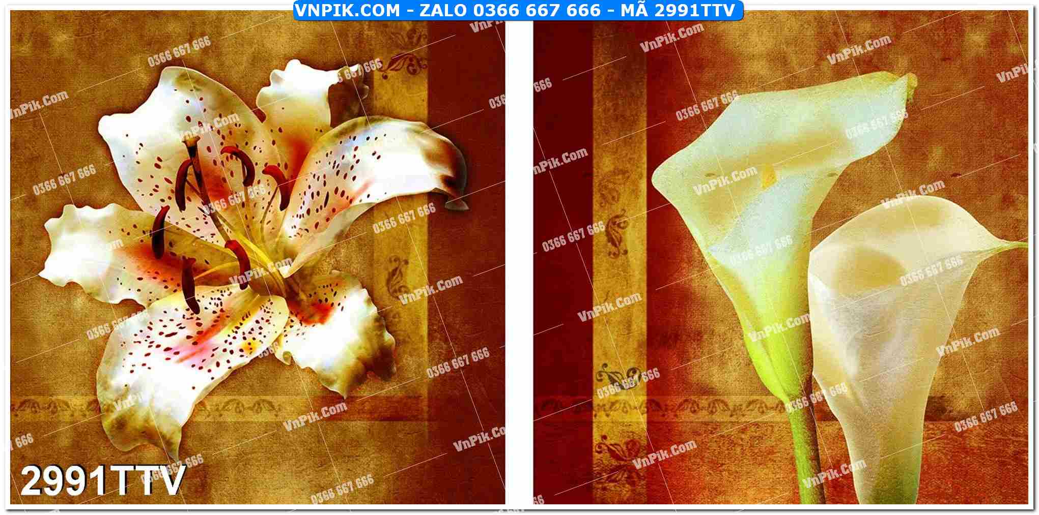 Tranh sơn dầu tĩnh vật hoa quả mã file 2991TTV