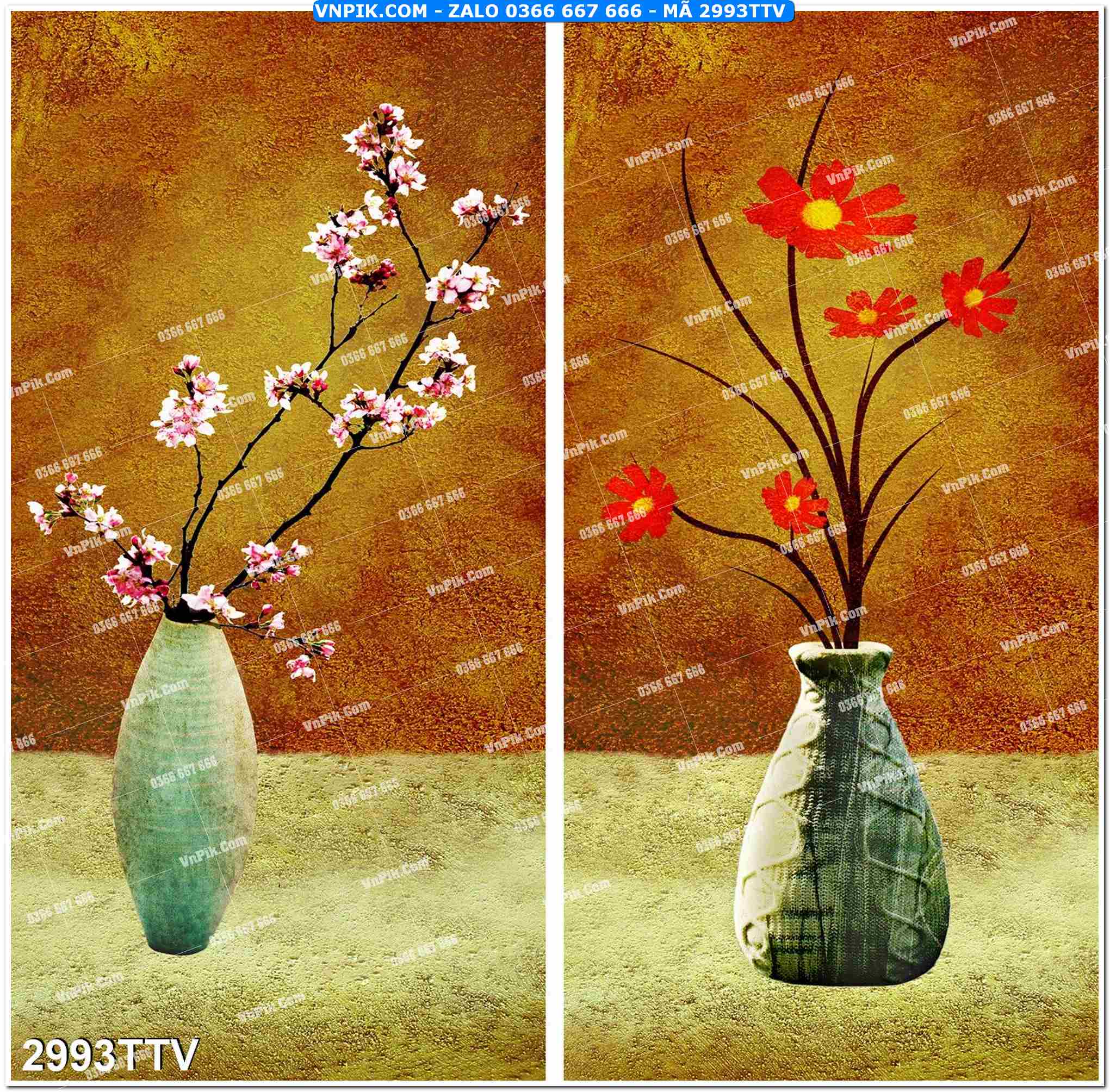 Tranh sơn dầu tĩnh vật hoa quả mã file 2993TTV