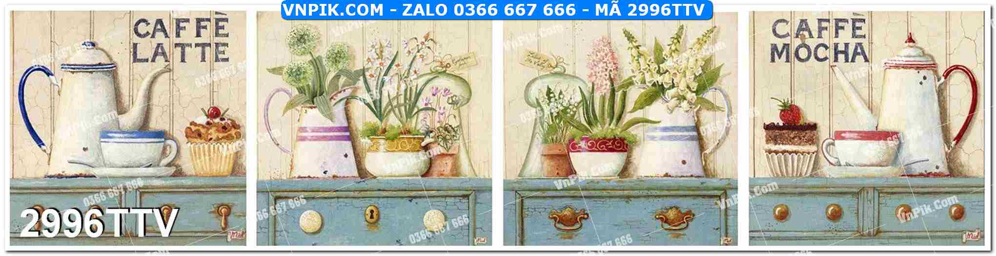 Tranh sơn dầu tĩnh vật hoa quả mã file 2996TTV