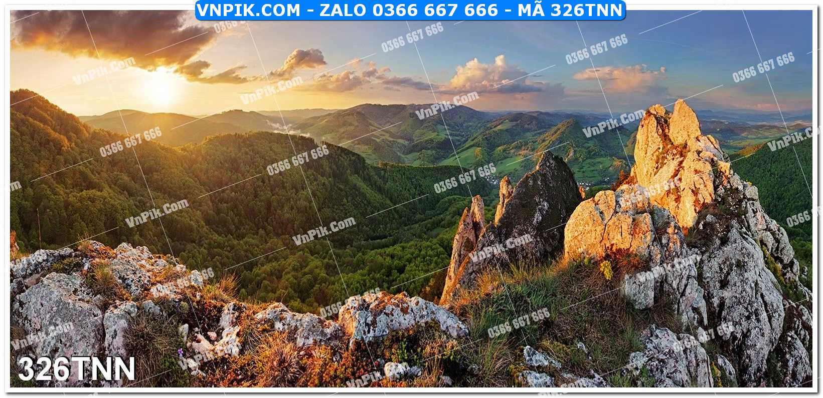 Tranh phong cảnh thiên nhiên mã file 326TNN