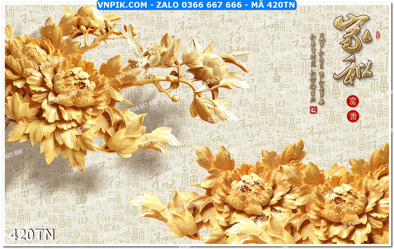 File PSD Vector Tranh giả ngọc phong thủy – Điêu khắc gỗ – Mã file 420TN