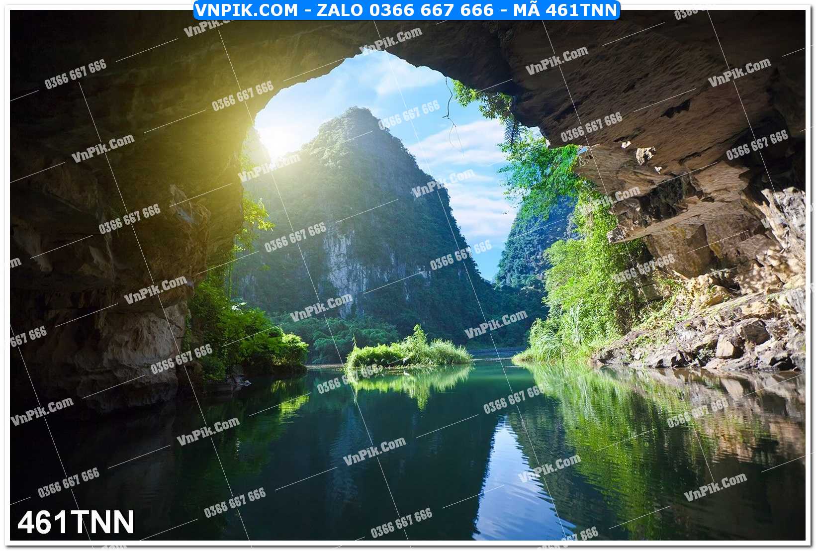 Tranh phong cảnh thiên nhiên mã file 461TNN