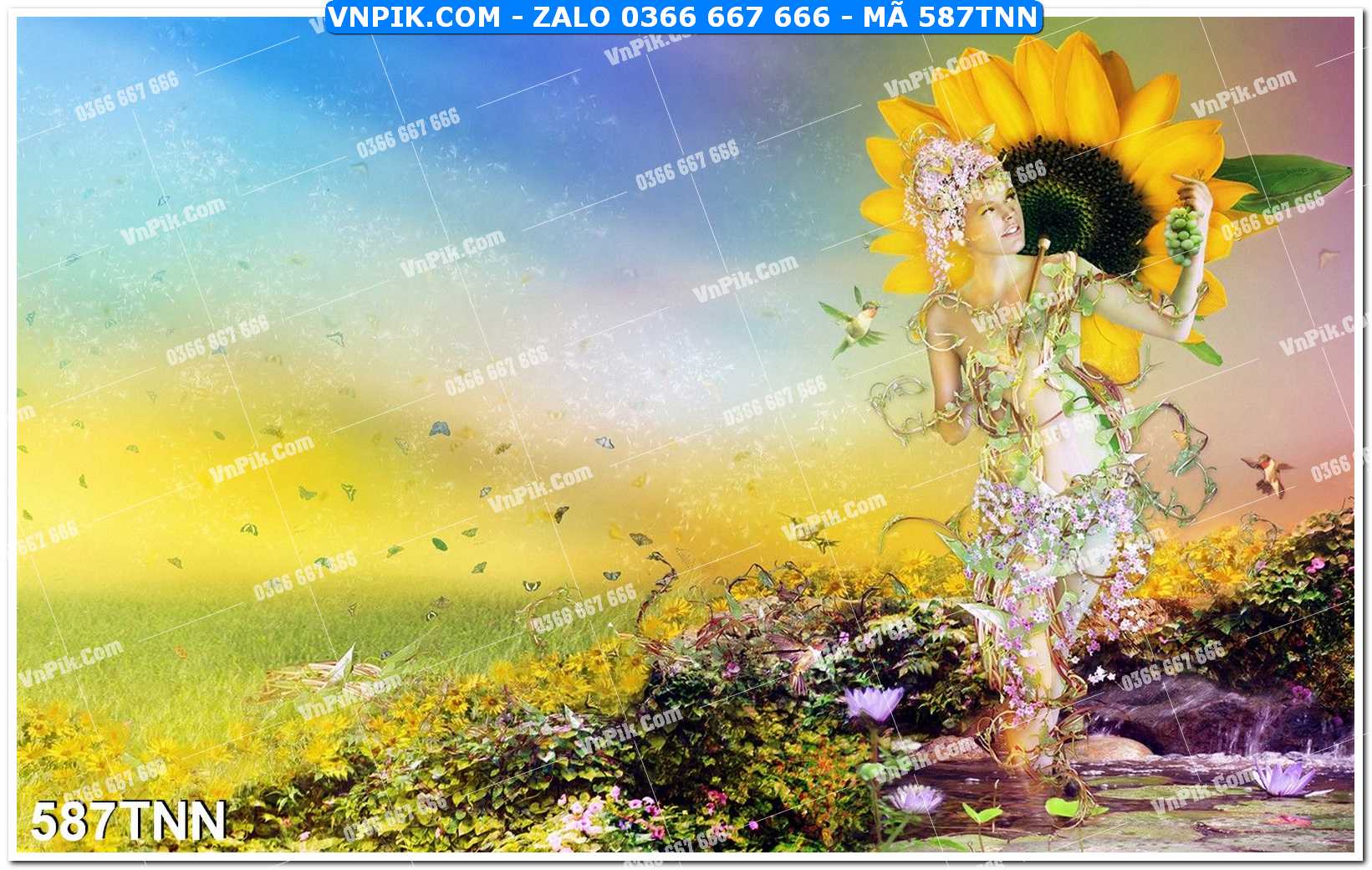Tranh phong cảnh thiên nhiên mã file 587TNN