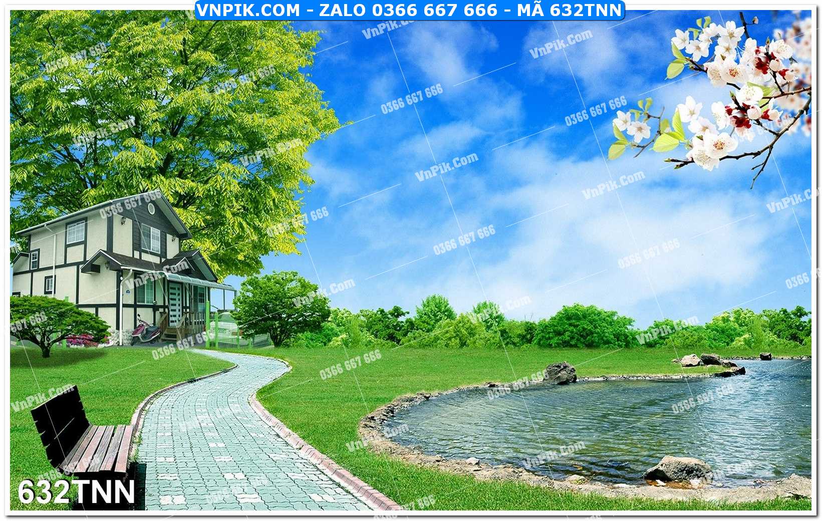 Tranh phong cảnh thiên nhiên mã file 632TNN