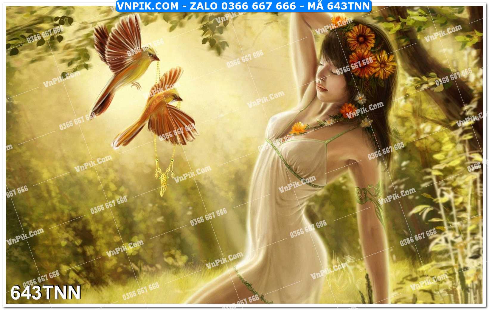 Tranh phong cảnh thiên nhiên mã file 643TNN