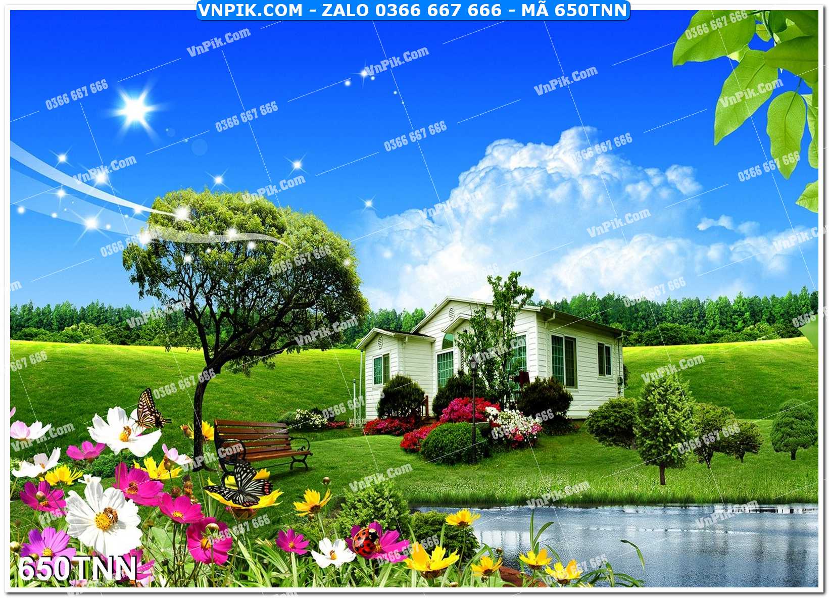 Tranh phong cảnh thiên nhiên mã file 650TNN