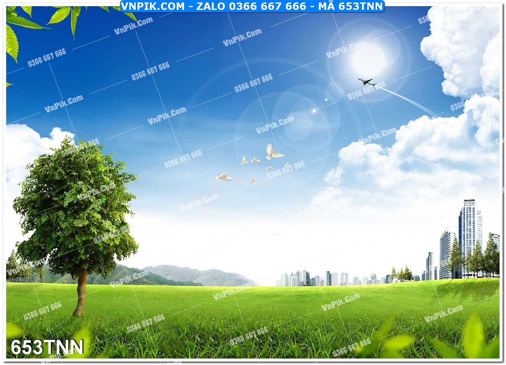 Tranh phong cảnh thiên nhiên mã file 653TNN