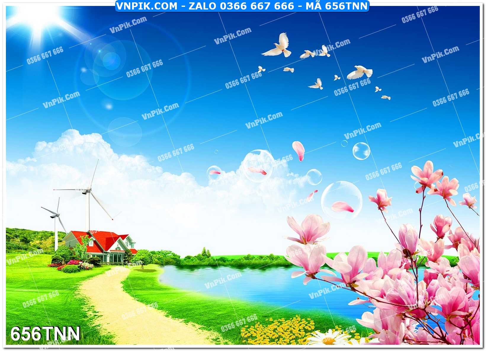 Tranh phong cảnh thiên nhiên mã file 656TNN
