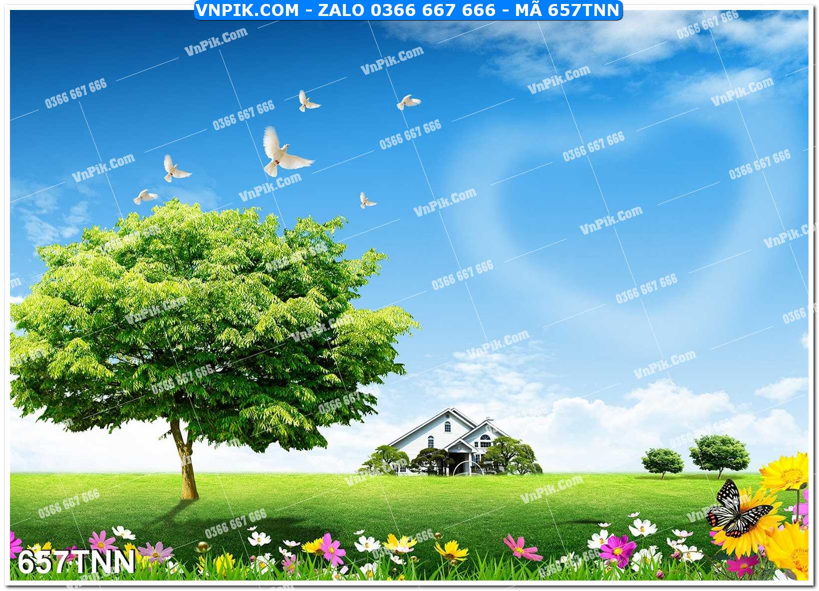 Tranh phong cảnh thiên nhiên mã file 657TNN