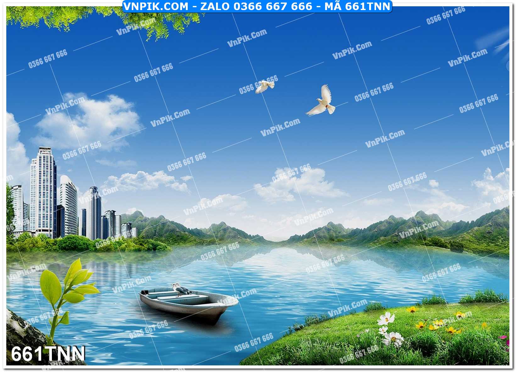 Tranh phong cảnh thiên nhiên mã file 661TNN