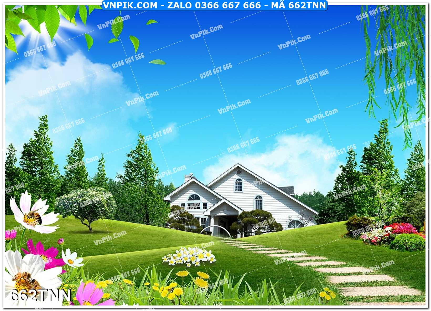 Tranh phong cảnh thiên nhiên mã file 662TNN